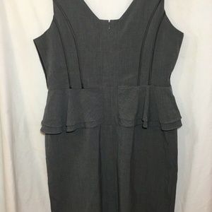 NY&CO Gray V Neck Sleeveless Bodycon Dress Plus Sz